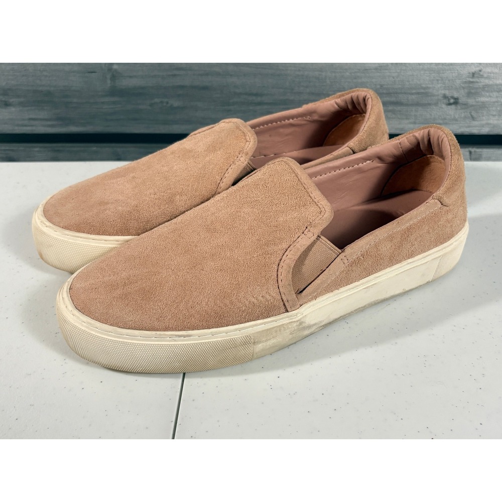 UGG Jass Slip On Sneakers Women's 9 Soft Pink Suede Casual Platform Loafer Shoes